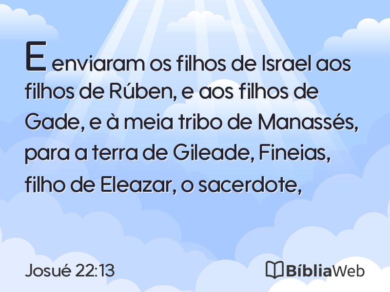Josué 22:13 em imagem para compartilhar