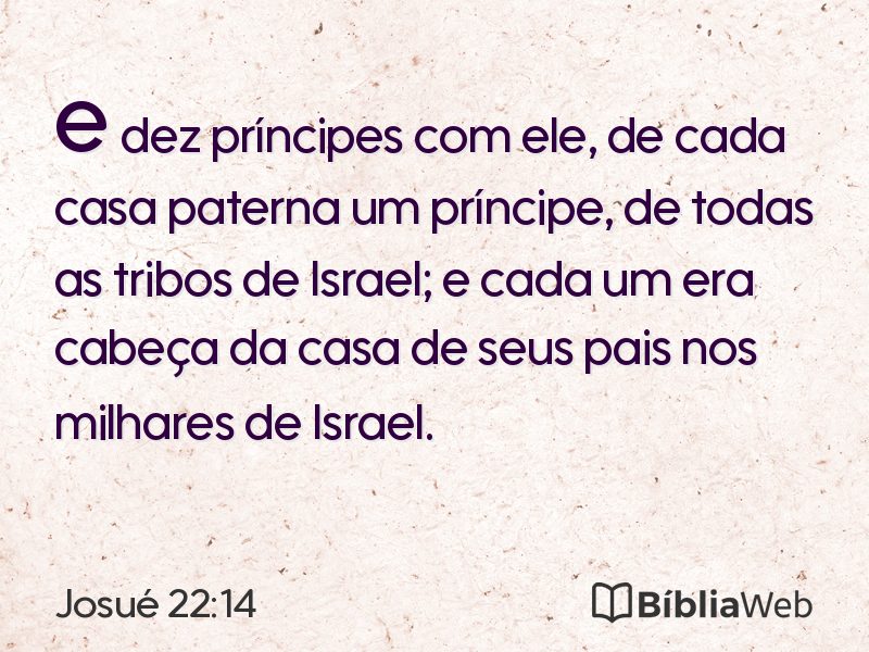 Josué 22:14 em imagem para compartilhar
