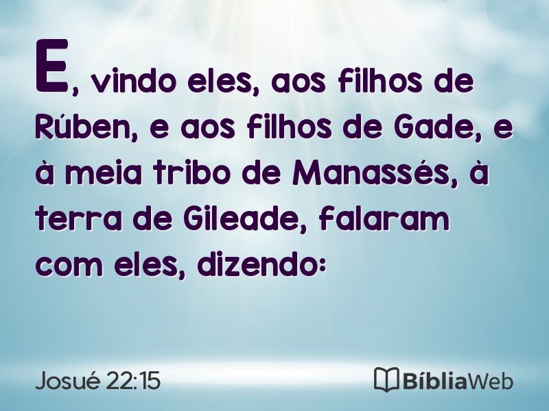 Josué 22:15 em imagem para compartilhar