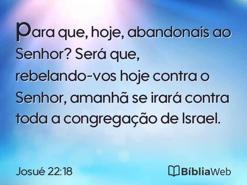 Josué 22:18 em imagem para compartilhar