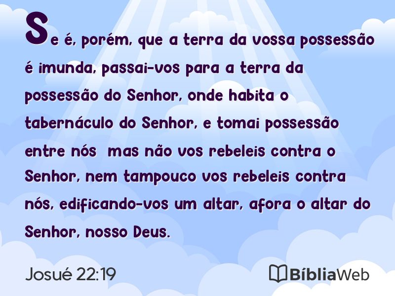 Josué 22:19 em imagem para compartilhar