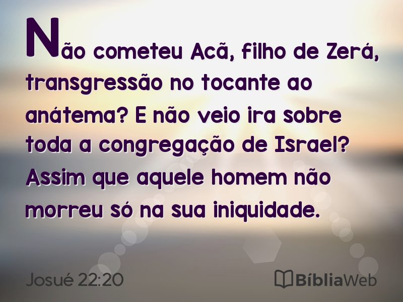 Josué 22:20 em imagem para compartilhar