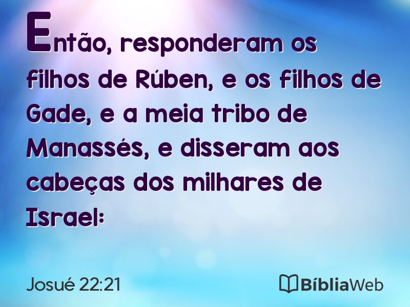 Josué 22:21 em imagem para compartilhar