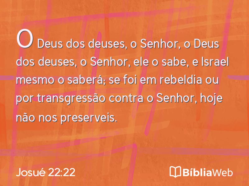 Josué 22:22 em imagem para compartilhar