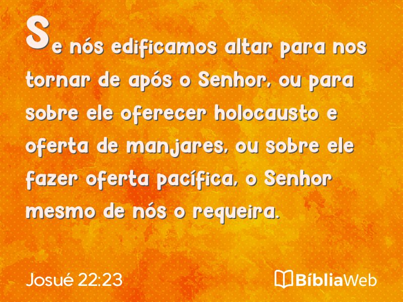 Josué 22:23 em imagem para compartilhar