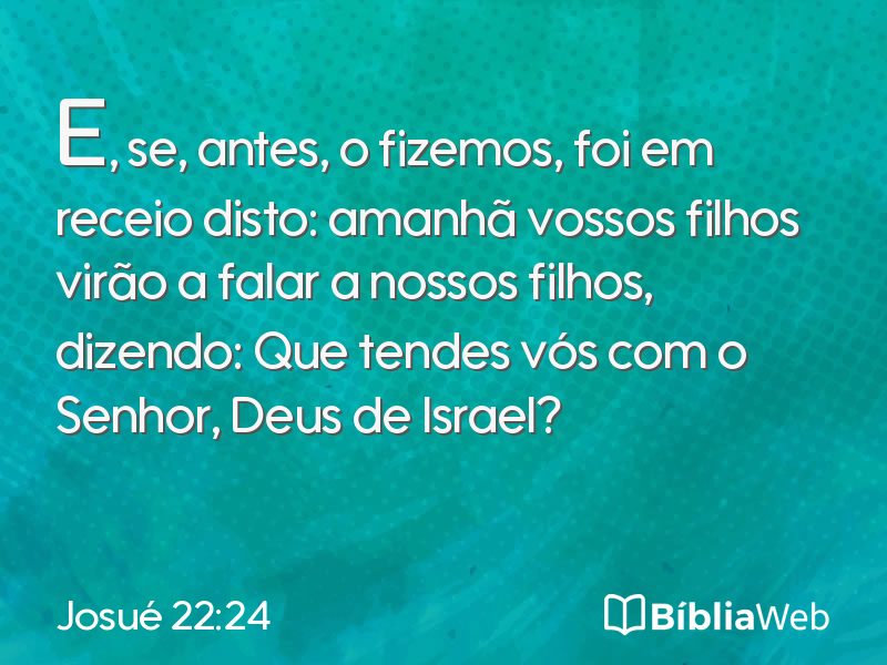 Josué 22:24 em imagem para compartilhar