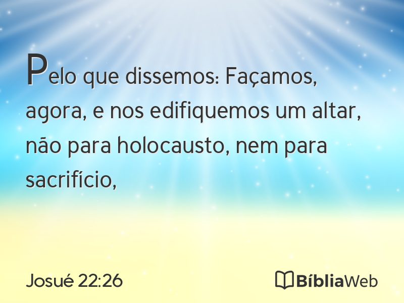 Josué 22:26 em imagem para compartilhar
