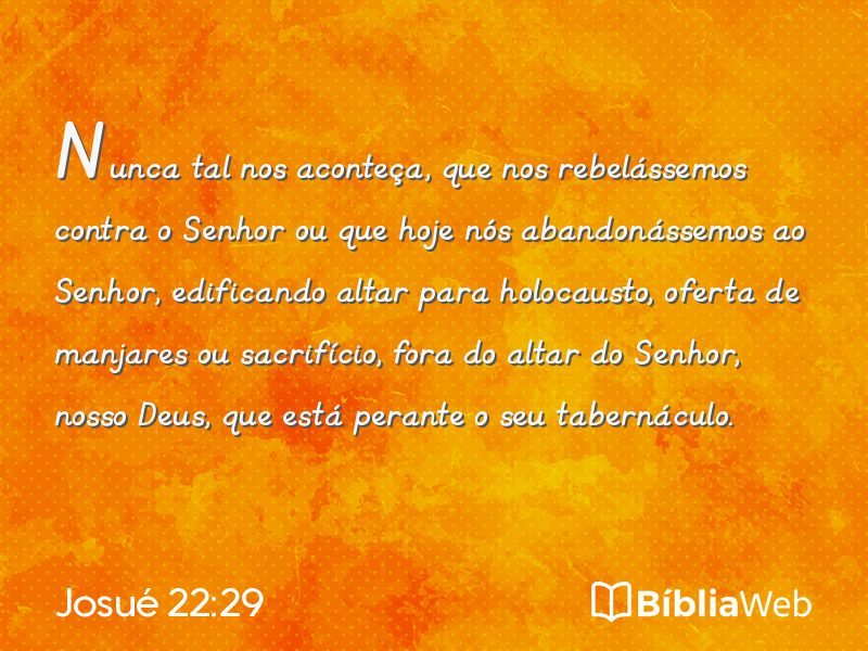 Josué 22:29 em imagem para compartilhar