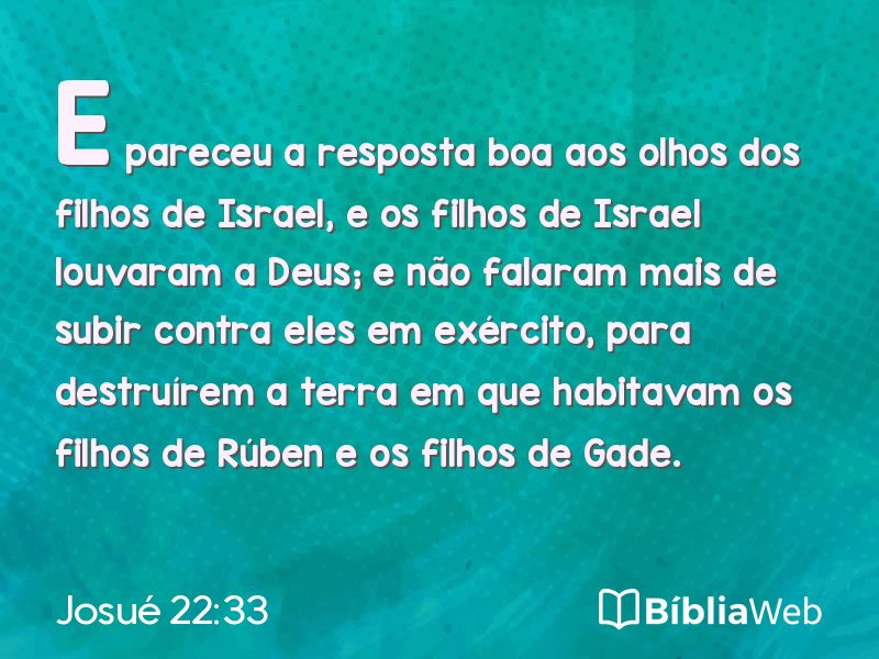 Josué 22:33 em imagem para compartilhar