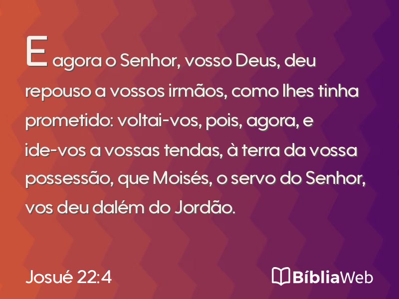 Josué 22:4 em imagem para compartilhar