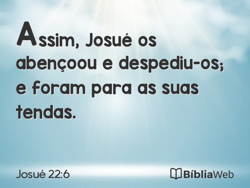 Josué 22:6 em imagem para compartilhar