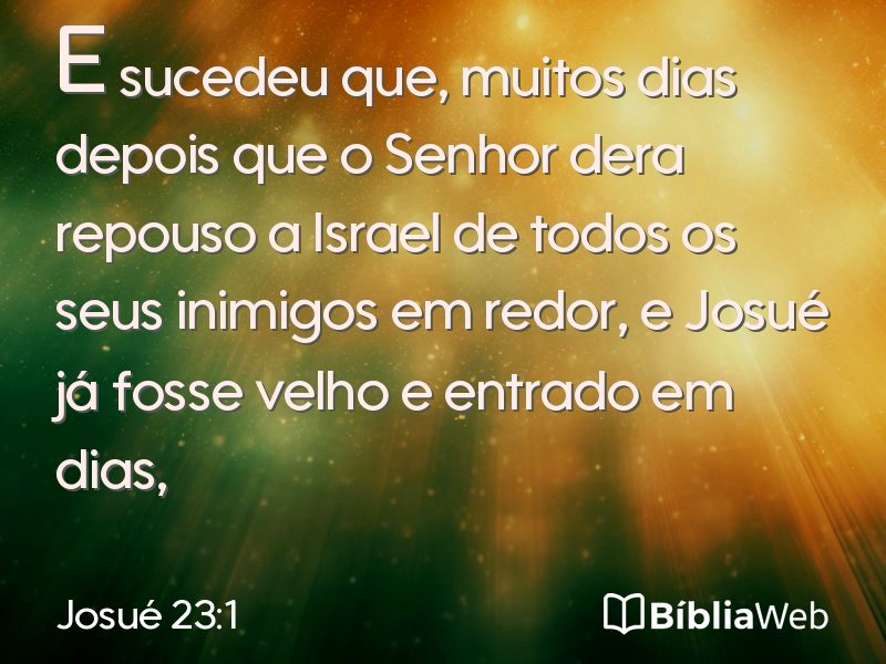 Josué 23:1 em imagem para compartilhar