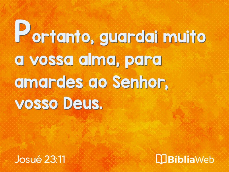 Josué 23:11 em imagem para compartilhar