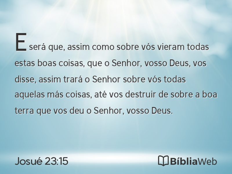 Josué 23:15 em imagem para compartilhar