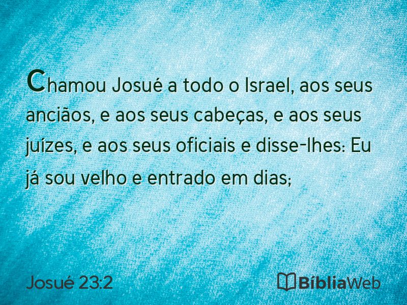 Josué 23:2 em imagem para compartilhar