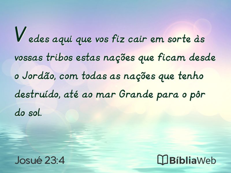Josué 23:4 em imagem para compartilhar