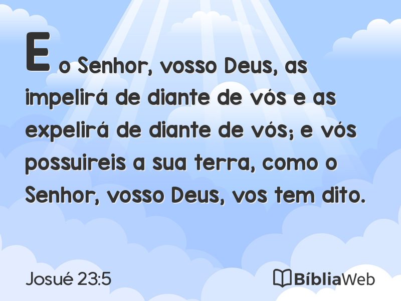 Josué 23:5 em imagem para compartilhar