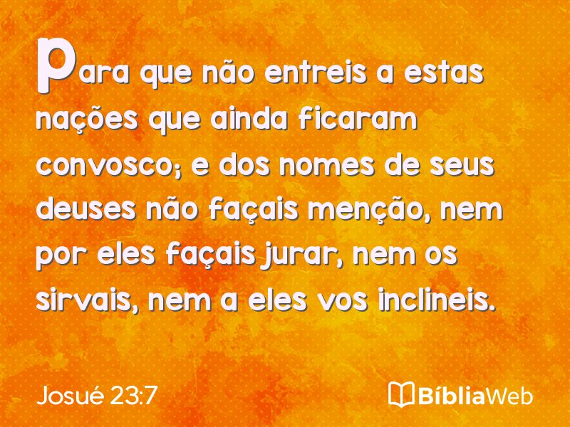 Josué 23:7 em imagem para compartilhar