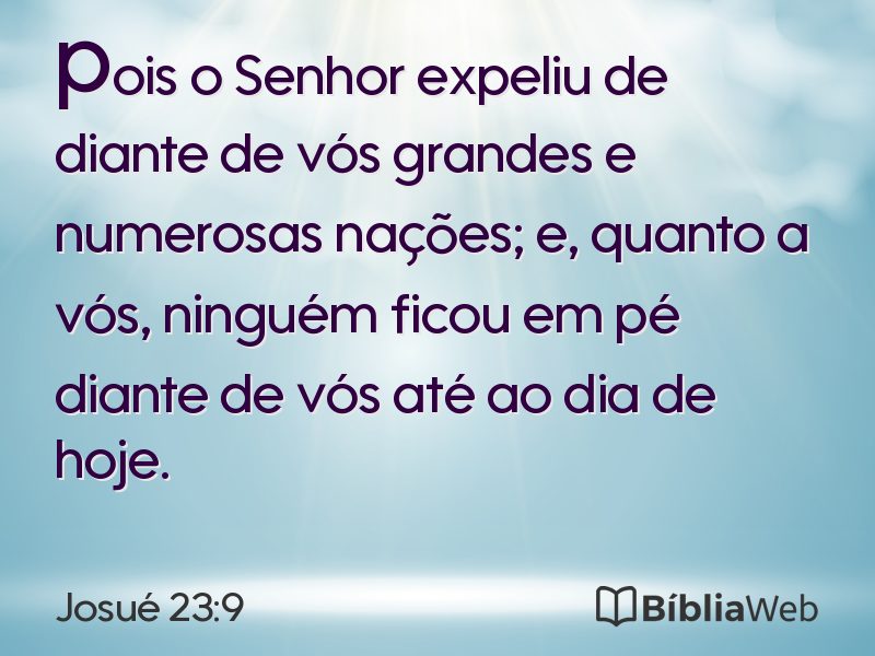 Josué 23:9 em imagem para compartilhar