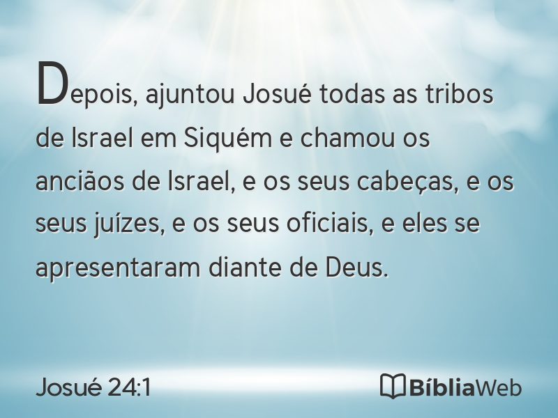 Josué 24:1 em imagem para compartilhar