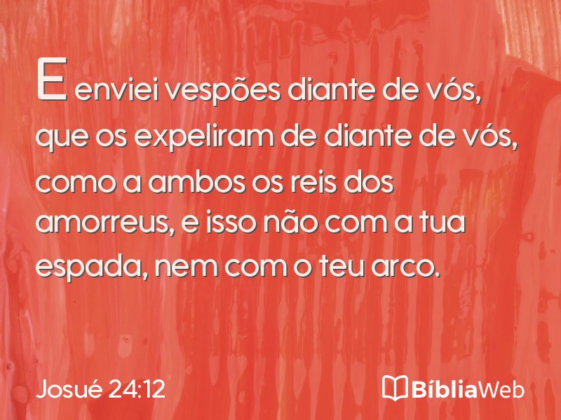 Josué 24:12 em imagem para compartilhar