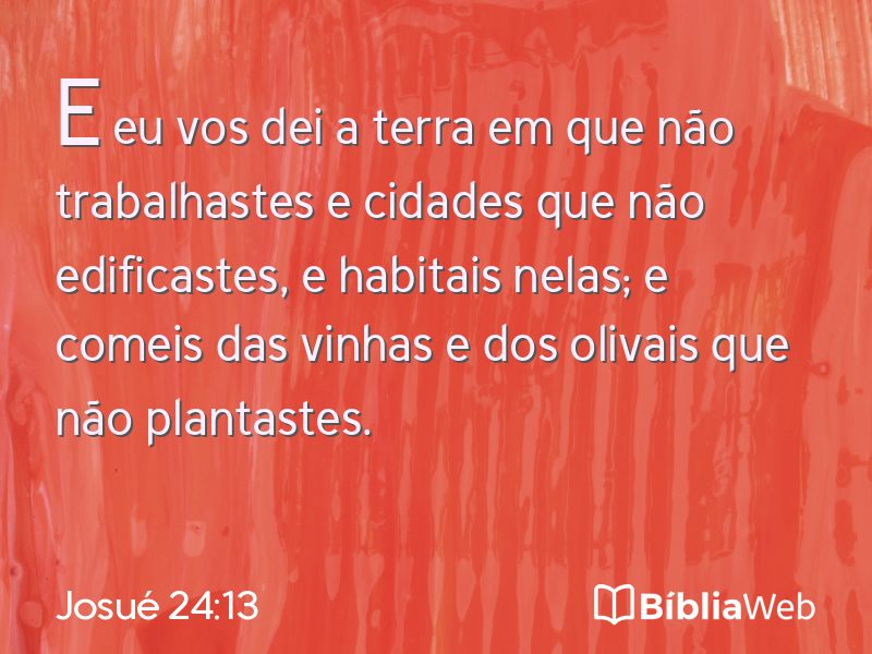 Josué 24:13 em imagem para compartilhar