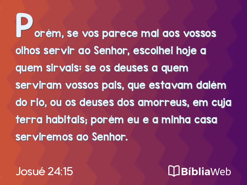 Josué 24:15 em imagem para compartilhar