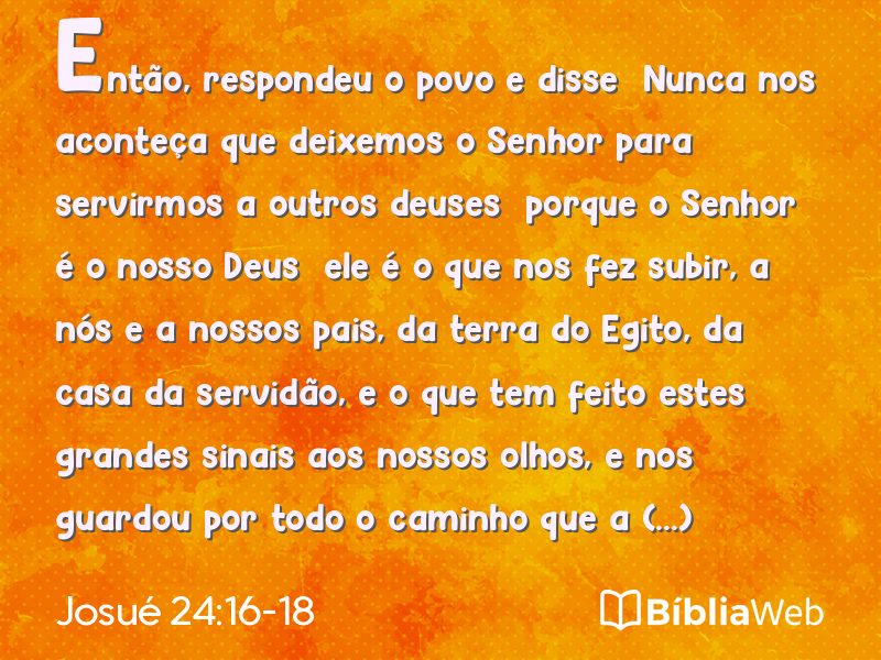 Josué 24:16-18 em imagem para compartilhar