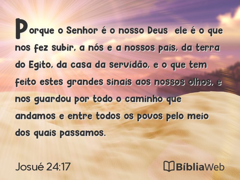 Josué 24:17 em imagem para compartilhar