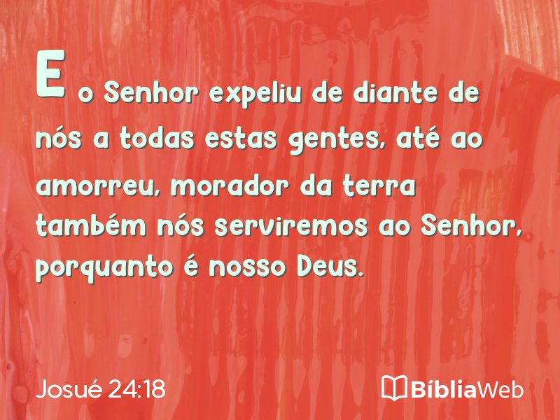 Josué 24:18 em imagem para compartilhar