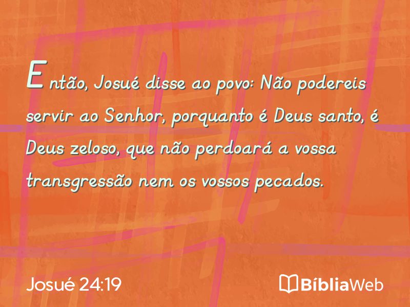 Josué 24:19 em imagem para compartilhar