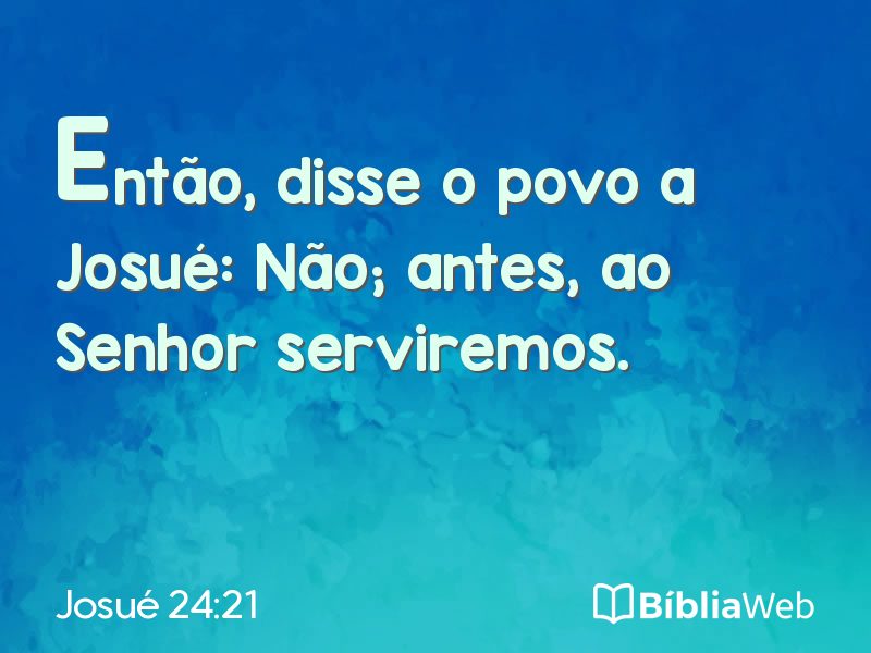 Josué 24:21 em imagem para compartilhar