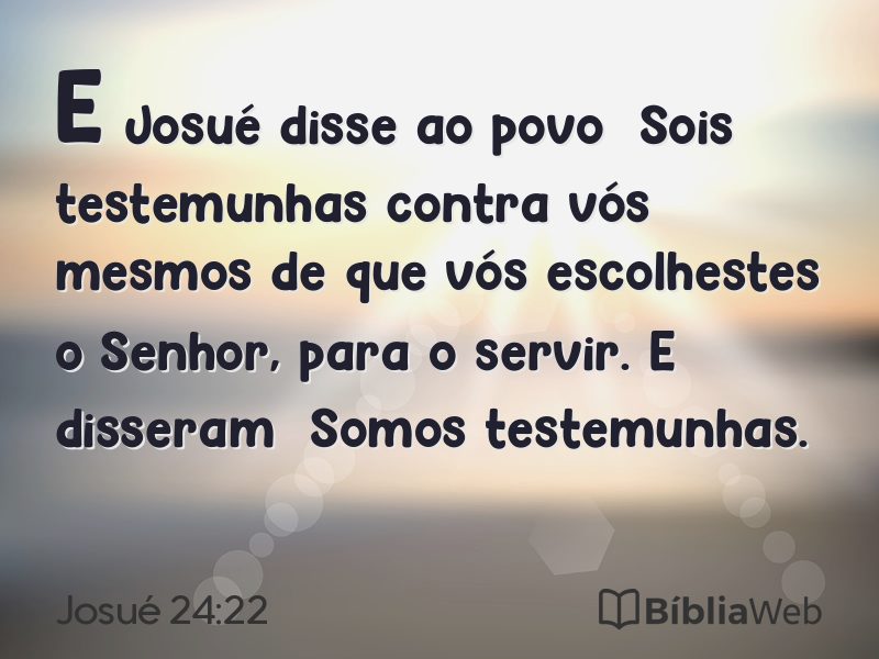 Josué 24:22 em imagem para compartilhar