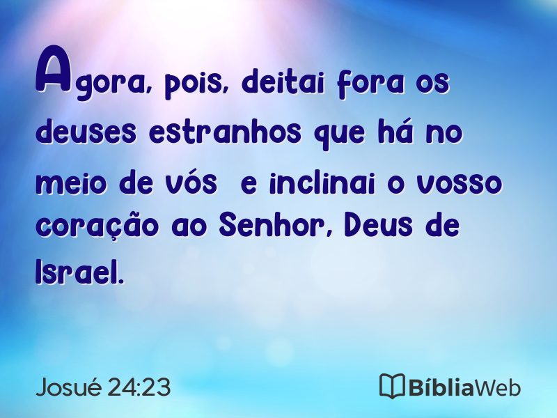Josué 24:23 em imagem para compartilhar