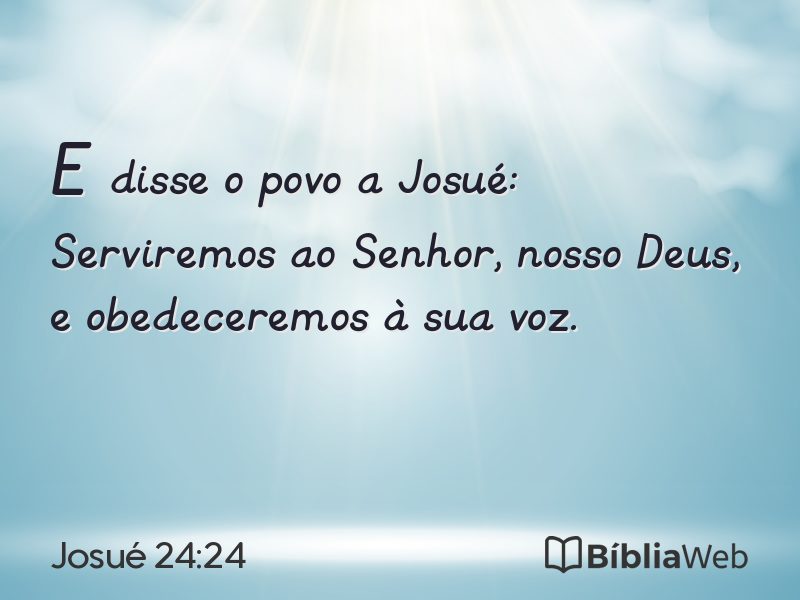 Josué 24:24 em imagem para compartilhar