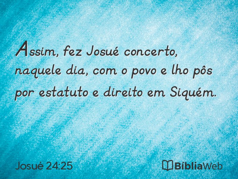 Josué 24:25 em imagem para compartilhar