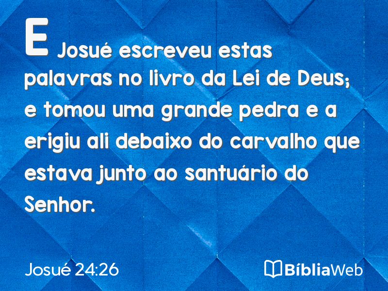 Josué 24:26 em imagem para compartilhar