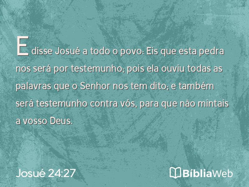 Josué 24:27 em imagem para compartilhar