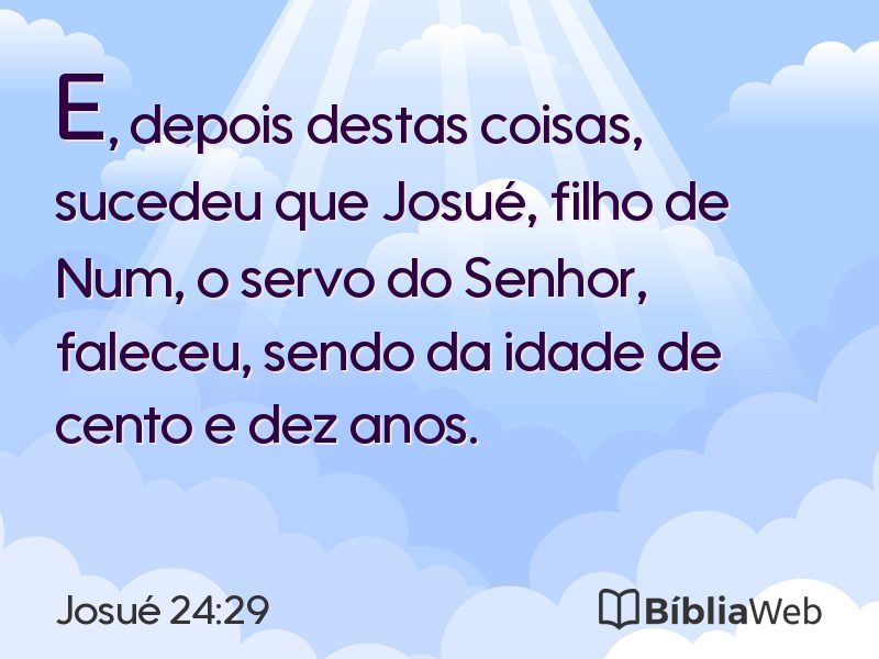Josué 24:29 em imagem para compartilhar