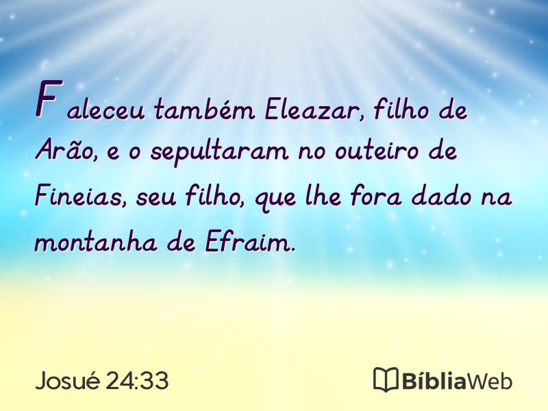 Josué 24:33 em imagem para compartilhar