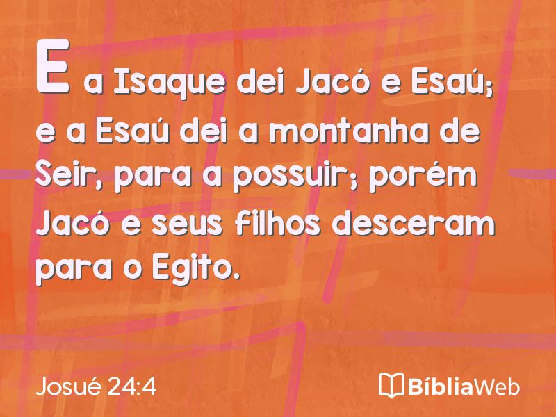 Josué 24:4 em imagem para compartilhar