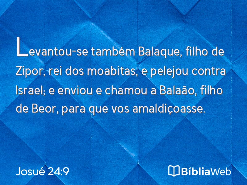 Josué 24:9 em imagem para compartilhar