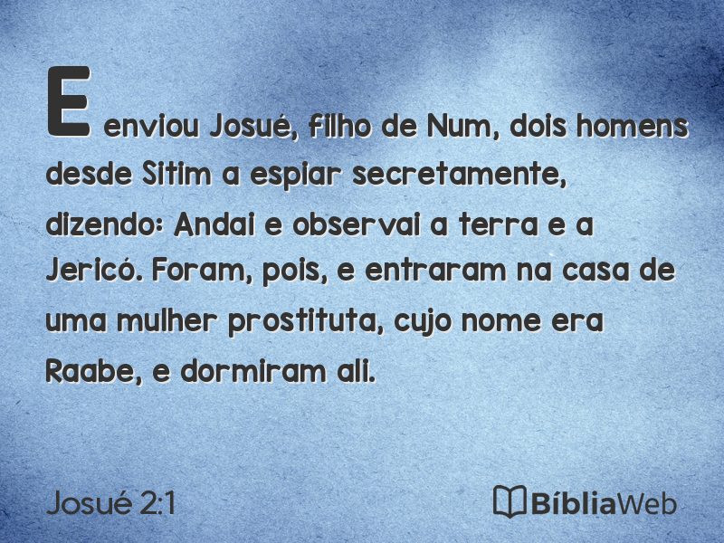 Josué 2:1 em imagem para compartilhar