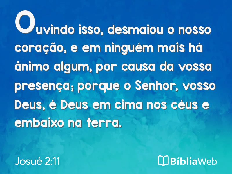 Josué 2:11 em imagem para compartilhar