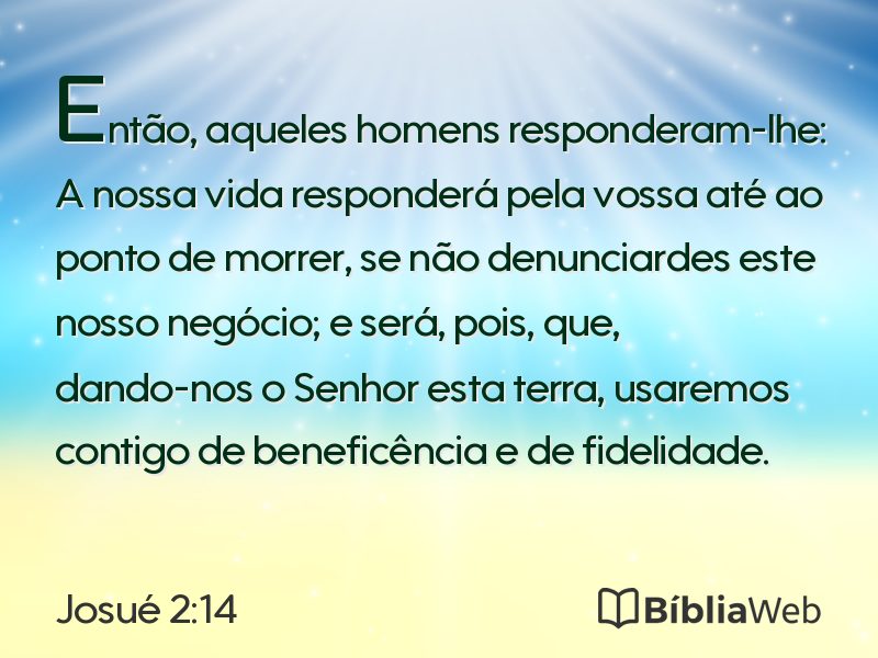 Josué 2:14 em imagem para compartilhar