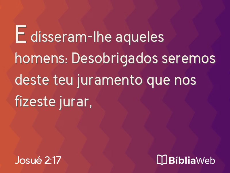 Josué 2:17 em imagem para compartilhar