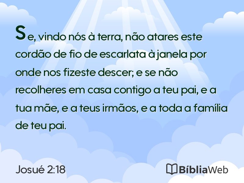 Josué 2:18 em imagem para compartilhar