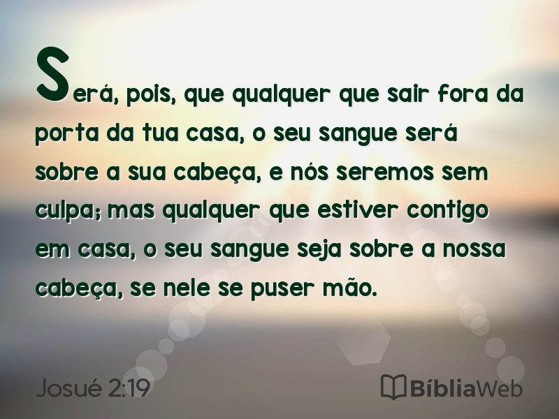 Josué 2:19 em imagem para compartilhar