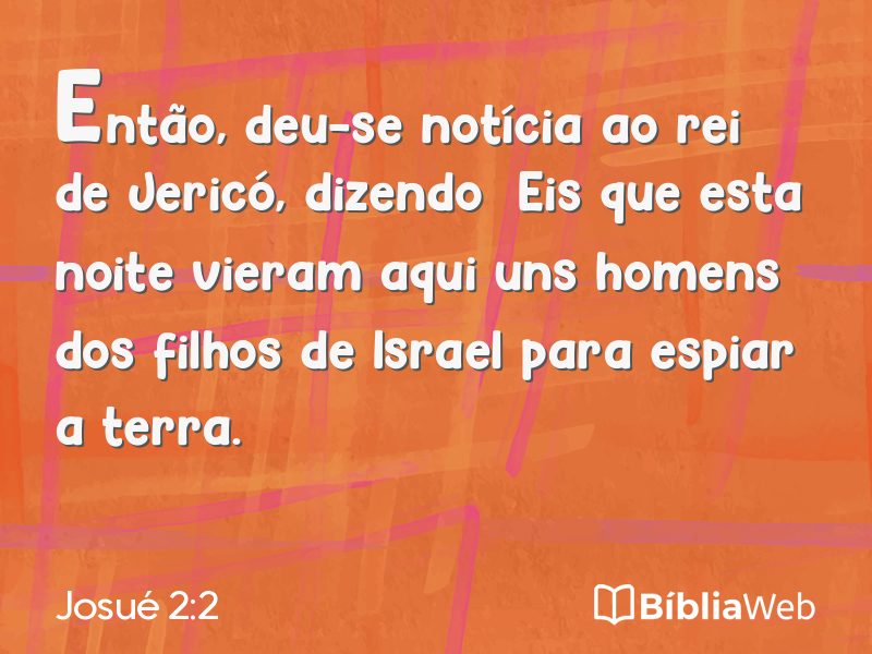 Josué 2:2 em imagem para compartilhar