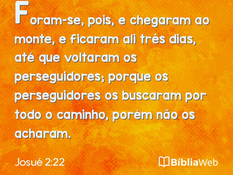 Josué 2:22 em imagem para compartilhar